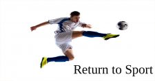 Return to Sport. Soccer player kicking a ball.